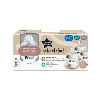 شیشه شیر 150 میل Natural Start تامی تیپی Tommee Tippee پک 3 عددی